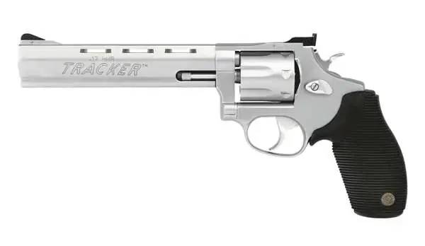 Taurus 2170069 17 Tracker Revolver Single/Double 17 HMR 6.50" 7 Round Black Ribber Grip Stainless