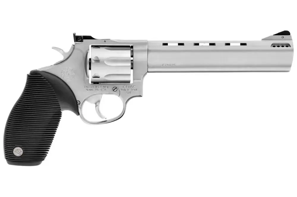 Taurus 2627069 627 Standard 357 Mag 7 Round 6.50" Stainless Steel Black Ribber Grip