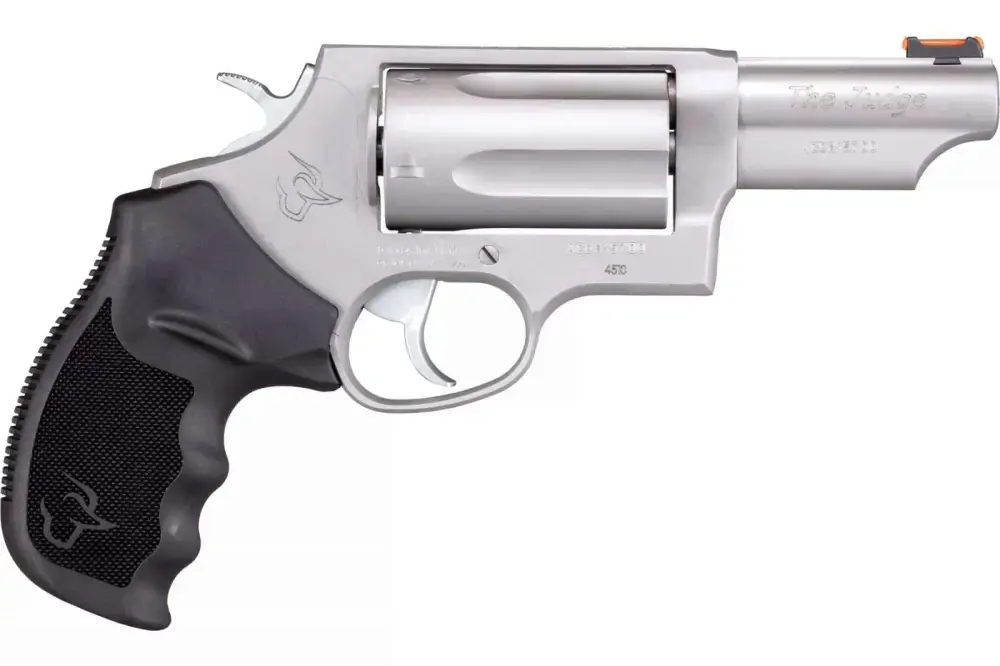 Taurus 2441039T Judge 45 Colt (LC)/410 3" 5 Rd Black Ribber Grip Stainless Fiber Optic Front Sight