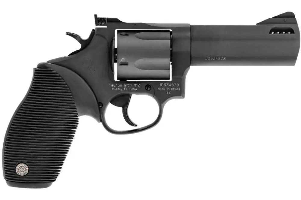 Taurus 2440041TKR Tracker Model 44 44 Rem Mag 5 Round 4" Blued Black Ribber Grip