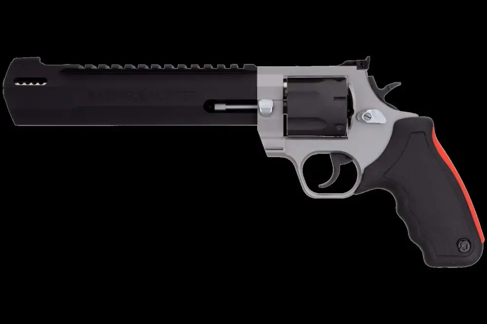 Taurus 2357085RH Raging Hunter Revolver Single/Double 357 Magnum/38 Special 8.38" 7 Round Black Rubber Cushion Insert Grip Stainless