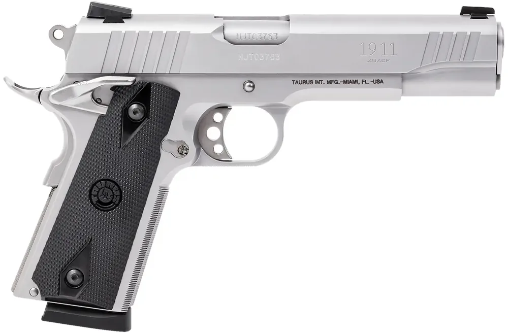 Taurus 1191109 1911 45 ACP 5" 8+1 Stainless Black Polymer