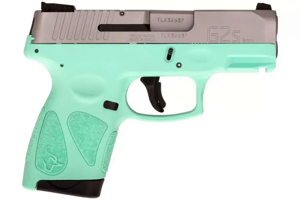 Taurus 1G2S939C G2S 9mm Luger 3.26" 7+1 Cyan Stainless Steel Cyan Polymer Grip