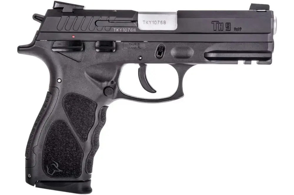Taurus 1TH9041 TH9 9mm Luger Single/Double 4.25" 17+1 Adjustable Backstrap Grip Black Matte Polymer Frame Black Matte Steel Slide