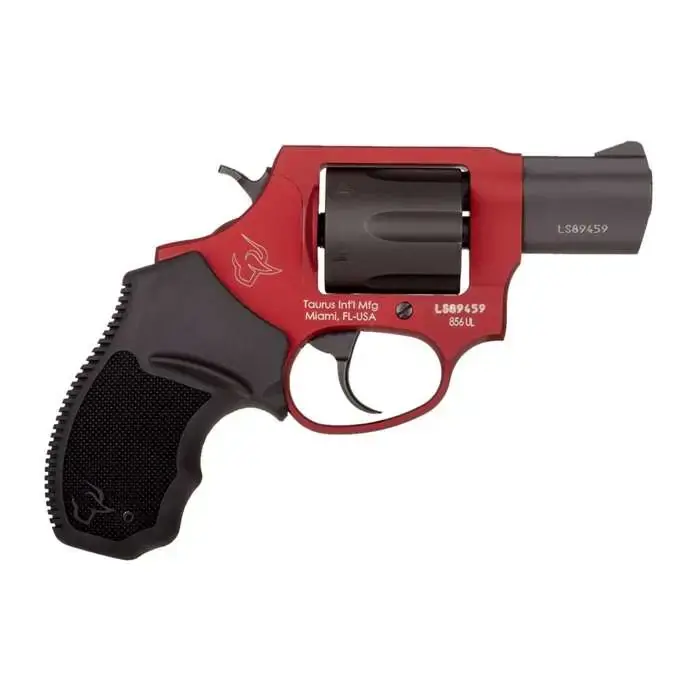 Taurus 2856021ULC13 856 Ultra-Lite 38 Special 6 Round 2" Matte Black/Burned Orange, Black Rubber Grip