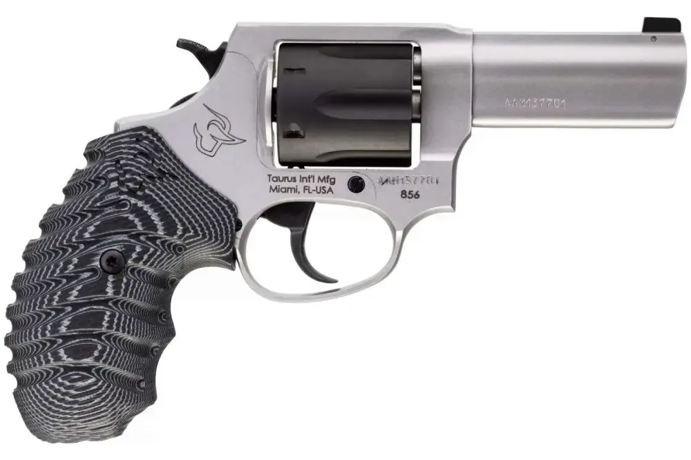 Taurus 285635NSVZ 856 Defender 38 Spl + P 6 Round 3" Matte Stainless Black VZ Grip