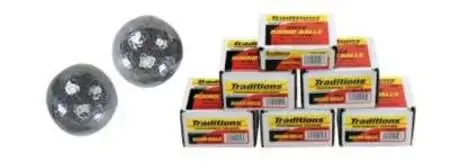 TRADITIONS 50 CAL ROUND BALL 100 CT., .177 GR REVOLVER