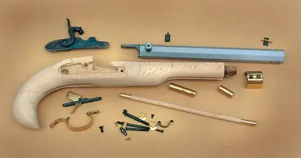 Trad KP50602 Kentucky Pistol Kit Cap Lock 50 BlkPwdr 10" Fxd Sights H-Wood Stk