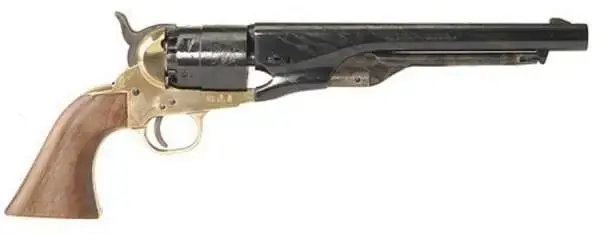 Traditions FR18601 1860 Colt Army Break Open 44 Cal #11 Percussion 8" 6rd Brass Frame Blued Barrel & Cylinder Walnut Grip