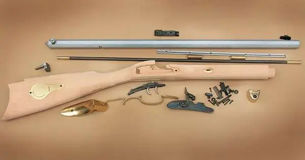 Traditions KRC52408 St Louis Hawkin Kit .50 Cal 28" Wood Blued Adj Sights