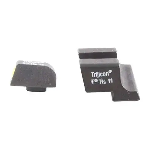 Trijicon 600540 HD Night Sights Fits Glock 17/17L/19/22-28/31-35/37-39 Tritium Green w/Yellow Outline Front Tritium Green w/Black Outline Rear