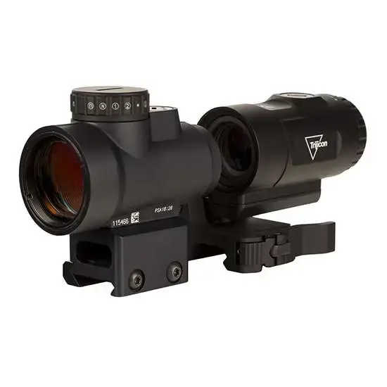 Trijicon 2200057 MRO HD 2.0 with 3x Magnifier 1x 25mm 2 MOA Illuminated 68 MOA Red Dot Matte Black FTS CO-Witness Mount