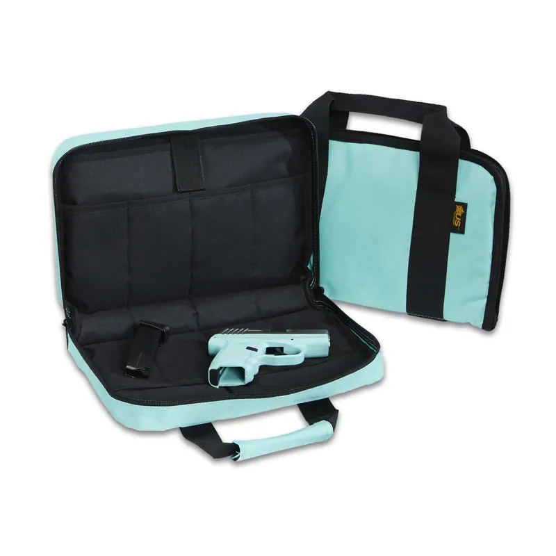 US PeaceKeeper P21122 Attache Robbin's Egg Blue Handgun 600D Polyester 13.50" L x 9" W