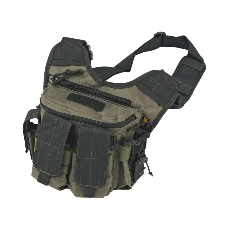 US PeaceKeeper P20305 Rapid Deployment Pack Shoulder Sling 600D Polyester OD Green w/Black Accents 12" L x 10" H x 3" D
