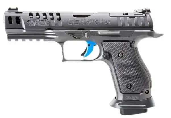 Walther Arms 2846951 PPQ Q5 Match Steel Frame Pro 9mm Luger 5" 17+1 Black Black Ported Slide Black Wraparound Ergonomic Grip