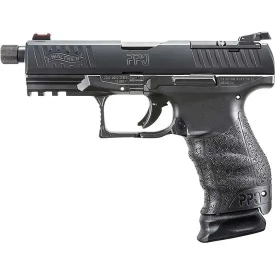 Walther Arms 2846969 PPQ Classic Q4 Tactical 9mm Luger 4.60" TB 15+1 Black Black Steel Black Interchangeable Backstrap Grip Threaded Barrel