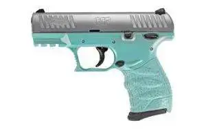 Walther Arms 5082512 CCP M2 380 ACP 3.54" 8+1 Angel Blue Stainless Black Polymer Grip