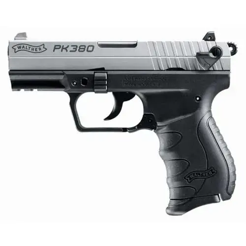 Walther Arms 5050309 PK380 380 ACP 3.66" 8+1 Black Nickel Slide Black Polymer Grip