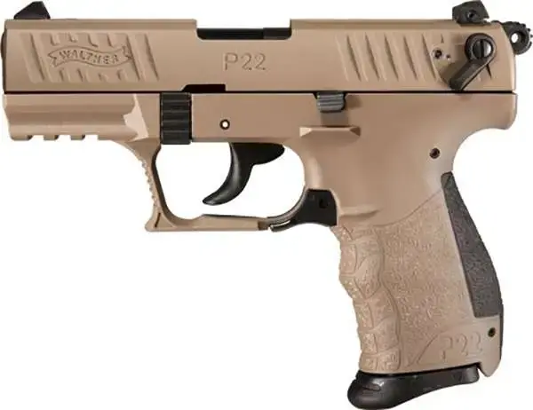 Walther P22Q, 22 LR, 3.42" 10+1 Flat Dark Earth Cerakote