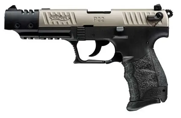 Walther Arms 5120337 P22 Target *CA Compliant 22 LR 5" 10+1 Black Black Interchangeable Backstrap Grip