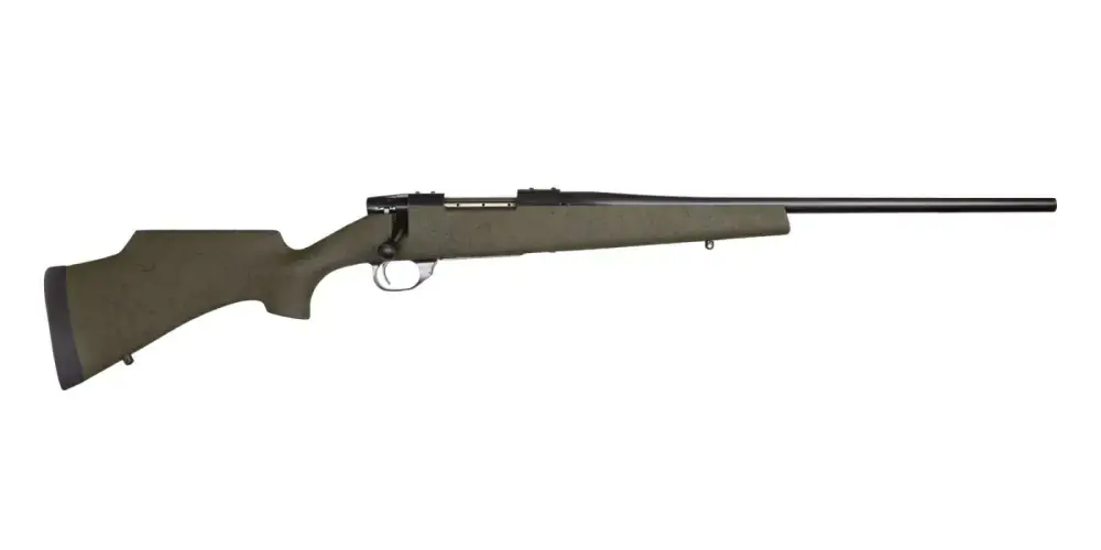Weatherby VWC308NR0O Vanguard Camilla Wilderness 308 Win 5+1 20" Green w/Black Webbing Monte Carlo Stock Black Blued Right Hand