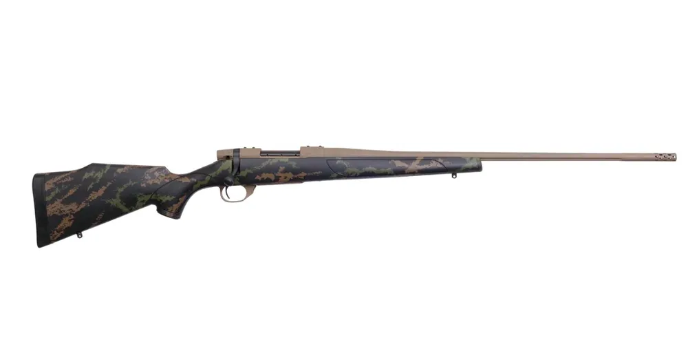 Weatherby VHC257WR8B Vanguard High Country 257 Wthby Mag 3+1 26" Black w/Tan & Green Accents Fixed Monte Carlo Stock Flat Dark Earth Cerakote Right Hand