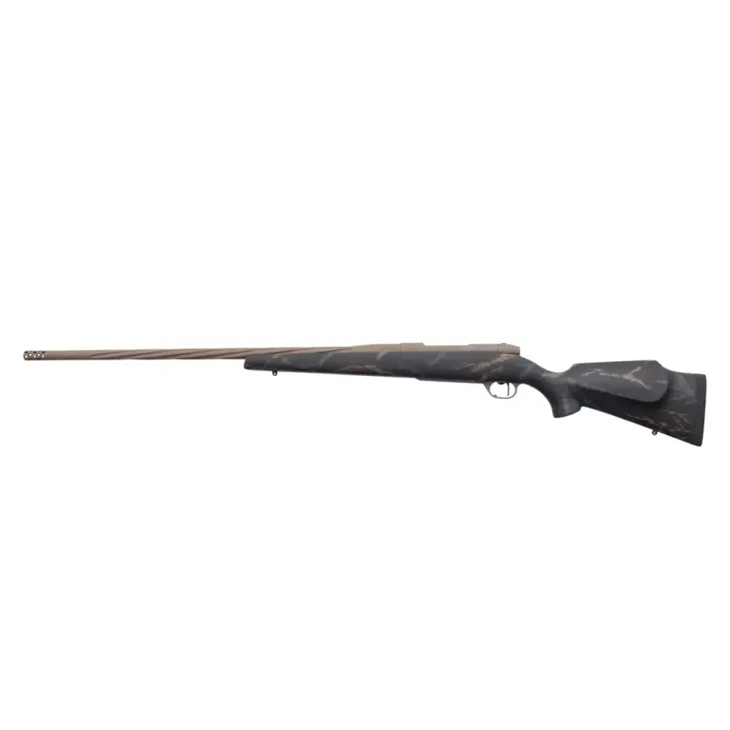 Weatherby MAM05N65CMR6B Mark V Accumark LTD 6.5 Creedmoor 4+1 22" Black w/Gray and Brown Accents Fixed Monte Carlo Stock Burnt Bronze Cerakote Right Hand