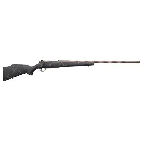 Weatherby MAM05N300WR8B Mark V Accumark LTD 300 Wthby Mag 3+1 26" Black w/Gray and Brown Accents Fixed Monte Carlo Stock Burnt Bronze Cerakote Right Hand