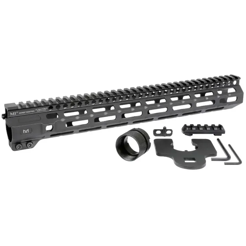 MIDWEST INDUSTRIES INC MICRM14 M-Series AR-15 6061 Aluminum Black Hard Coat Anodized 14"