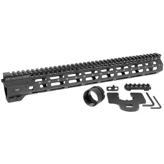 MIDWEST INDUSTRIES INC MICRM15 M-Series AR-15 6061 Aluminum Black Hard Coat Anodized 15"
