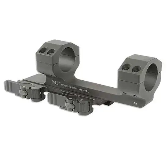 MIDWEST INDUSTRIES INC MIQD1SM Quick Detach 1-Pc Base & Ring Combo 1" Black Finish