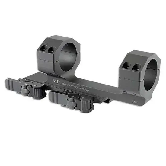 MIDWEST INDUSTRIES INC MIQD30SM Quick Detach 1-Pc Base & Ring Combo 30mm Black Finish