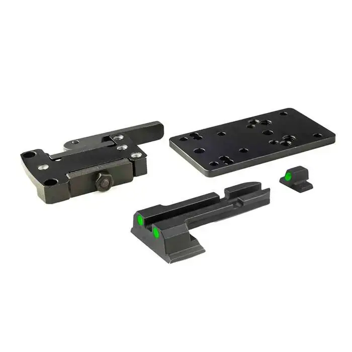 Meprolight USA ML881500 MicroRDS Adaptor, Night Sight Set Fits Glock MOS Quick Release Green/Black