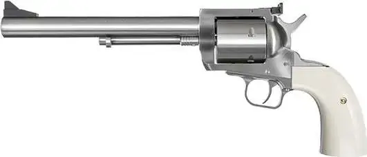 Magnum Research BFR45707B BFR Long Cylinder SS 45-70 Gov 5 Round 7.50" Stainless Steel Bisley White Laminate Grip