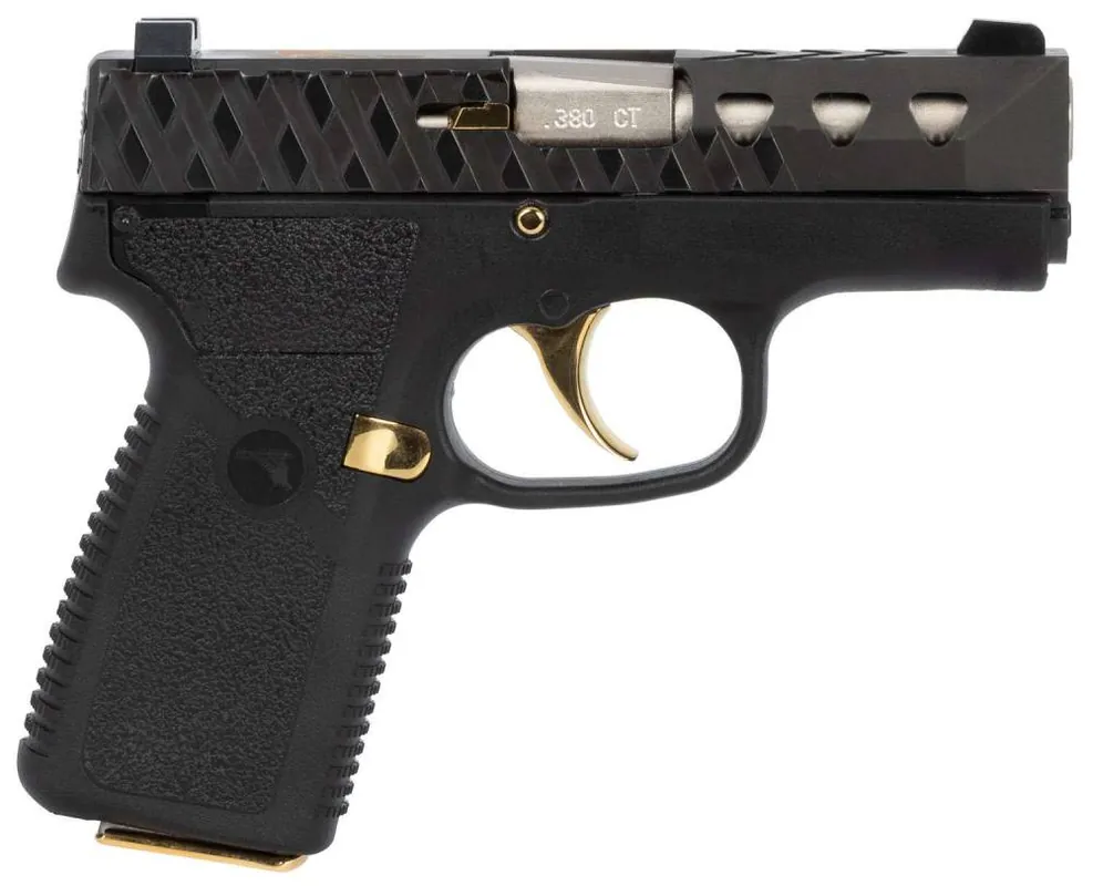 Magnum Research M380 M380 Pocket Pistol 380 ACP 3" 7+1 Black/Gold DLC Slide Tungsten DLC Slide