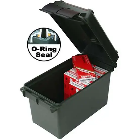 MTM AC50C11 Ammo Can 7.40" x 13.50" x 8.50" Polypropylene Forest Green for 50 Cal