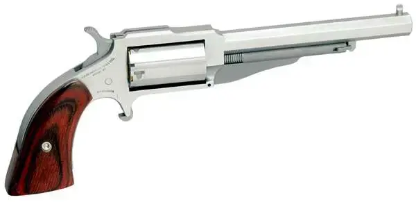 NAA 18604 1860 The Earl 4" *CA Compliant 22 Mag 5rd 4" Stainless Steel, Rosewood Boot Grip