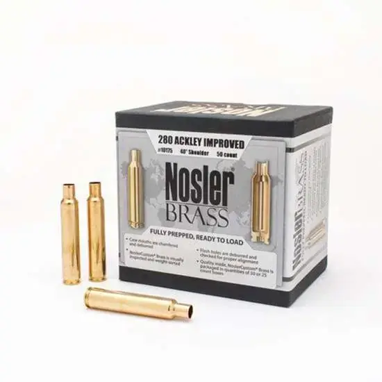 Nosler 10175 280 Ackley Improved Rifle Brass 50 Per Box