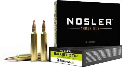 NOS AMMO 26 NOS 140GR BALLISTIC TIP 20RD
