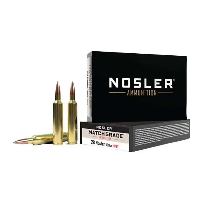 Nosler 51287 Match Grade 28 Nosler 168 gr Custom Competition 20 Round Box