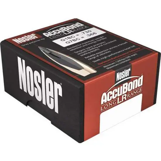 Nosler 58517 AccuBond Long Range 7mm .284 175 gr Spitzer Point 100 Per Box