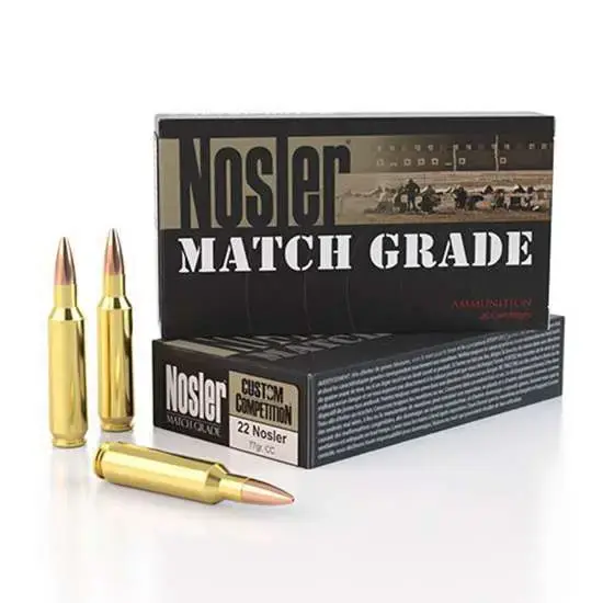 Nosler 60016 Match Grade 22 Nosler 77 gr Custom Competition 20 Round Box