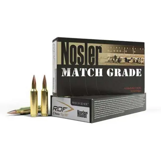 Nosler 60162 Match Grade RDF 22 Nosler 85 gr Hollow Point Boat Tail (HPBT) 20 Round Box