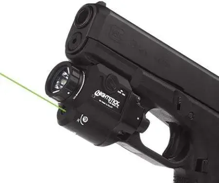 Compact Handgun Light w/Green Laser - 1 CR123 - Black