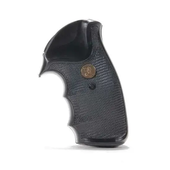 Pachmayr 02528 Gripper Pistol Grip Colt Python/Trooper Black Rubber