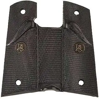 Pachmayr 05008 Signature Combat Pistol Grip w/Finger Grooves 1911 Checkered Blk