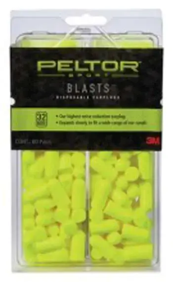 Peltor 97082 Blasts Ear Plugs Foam 32 dB Yellow 80 Pair