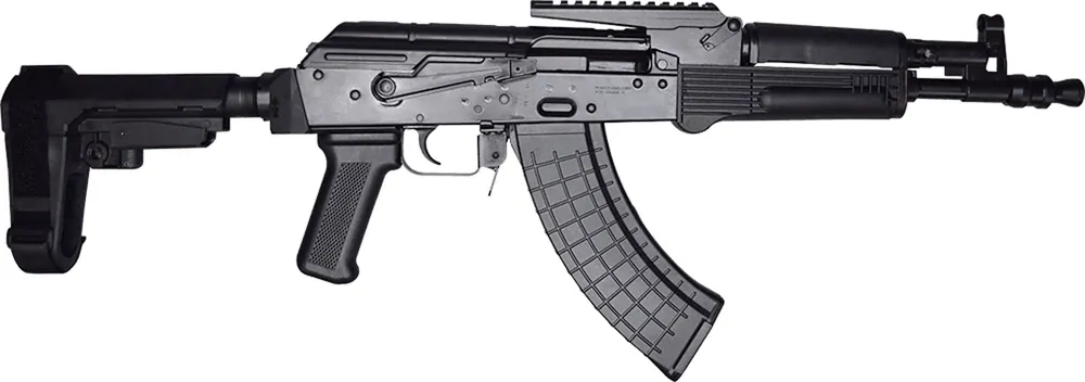 Pioneer Arms AK0031ESBA3 Hellpup Elite Optic Rail with Picatinny Rail 7.62x39mm 11.73" 30+1 Black Collapsible Stock