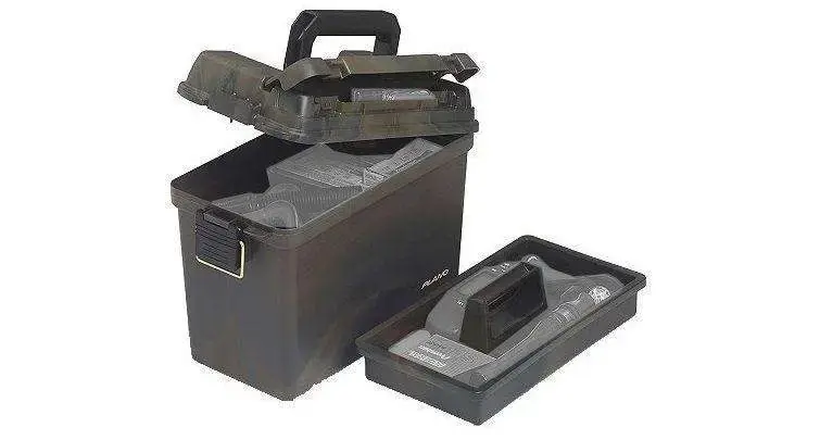 Plano 161200 Plano Field Box Portable Deep 6 Boxes 3" Shells Plastic Camo
