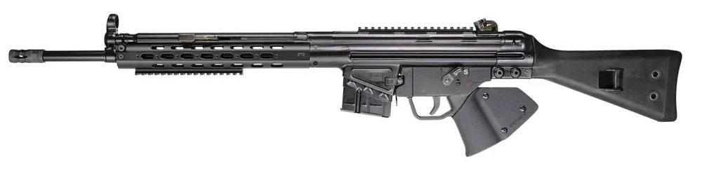 PTR 401 FR *CA Compliant 308 Win 7.62x51mm NATO 18" 10+1 Black Black California Paddle Grip with 6" Rail Scope Mount